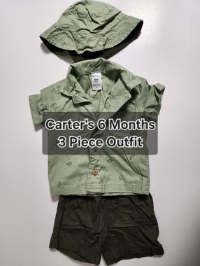 🌎 Carter's 6 Month Summer Outfit 3 Piece Bundle